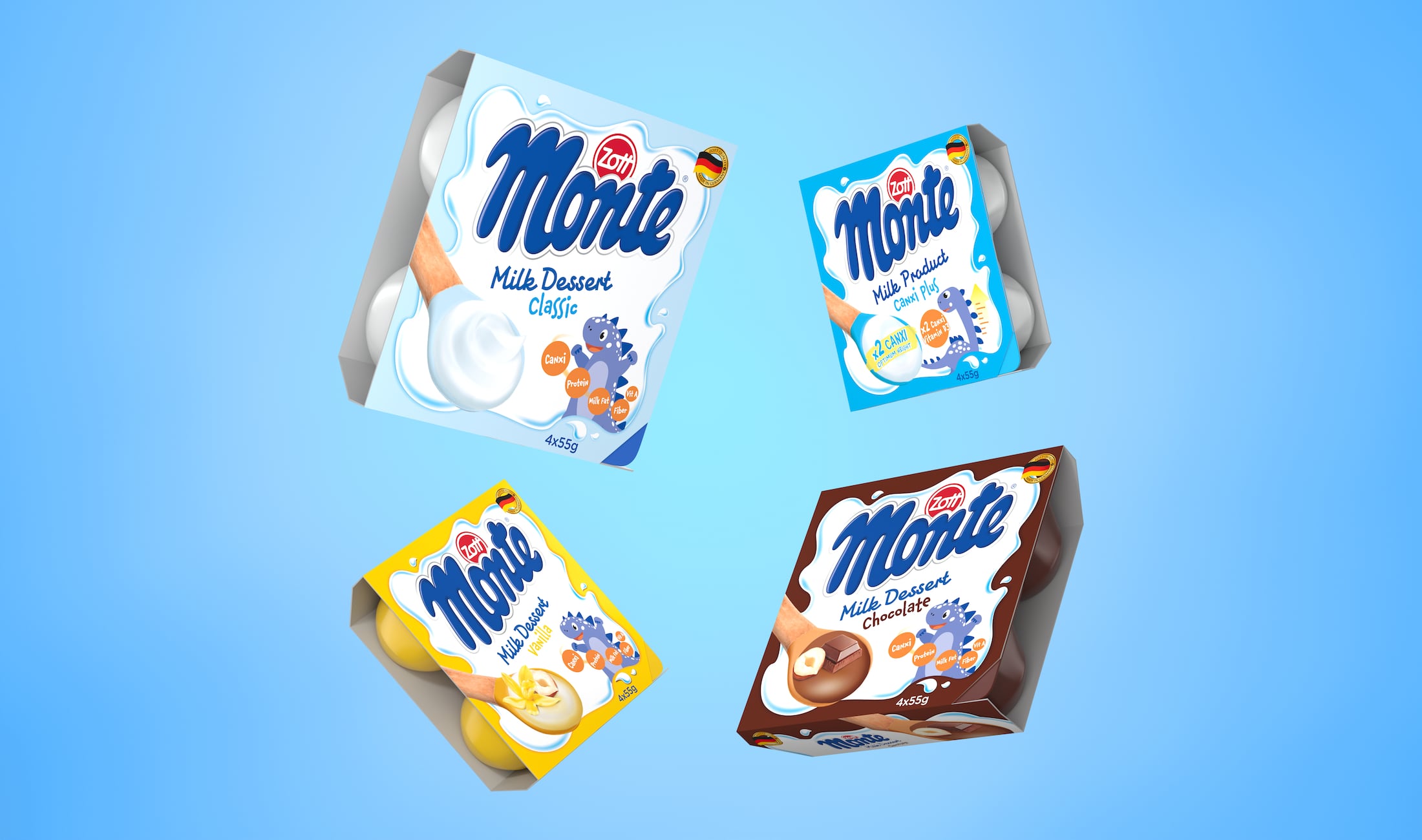 Monte Milk Dessert Packaging Revamp